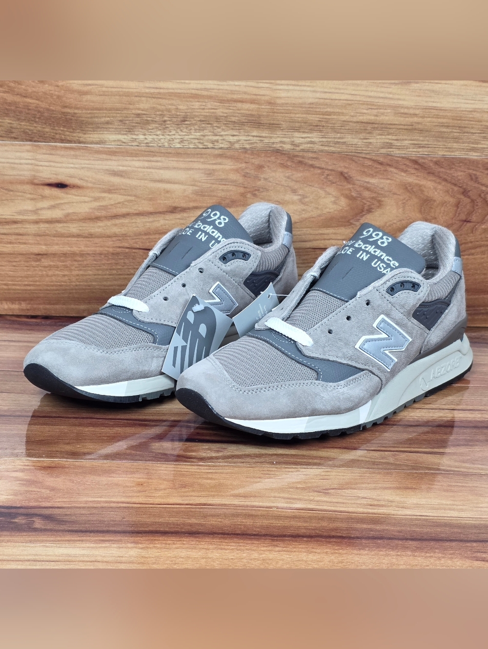 NEW!  New Balance 998 Grey Reflective Silver Made in USA U998GR Men's Size 9